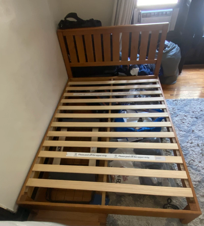 Full-Size Mattress & Solid Wood Bed Frame - photo 2