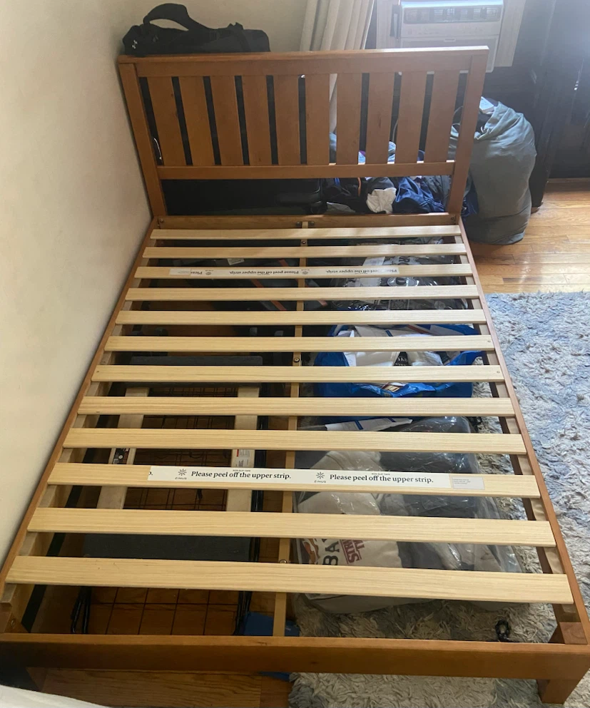 Full-Size Mattress & Solid Wood Bed Frame - photo 3