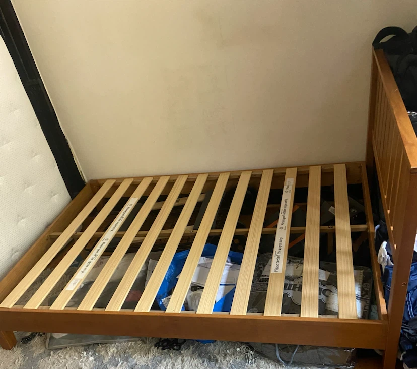 Full-Size Mattress & Solid Wood Bed Frame - photo 4