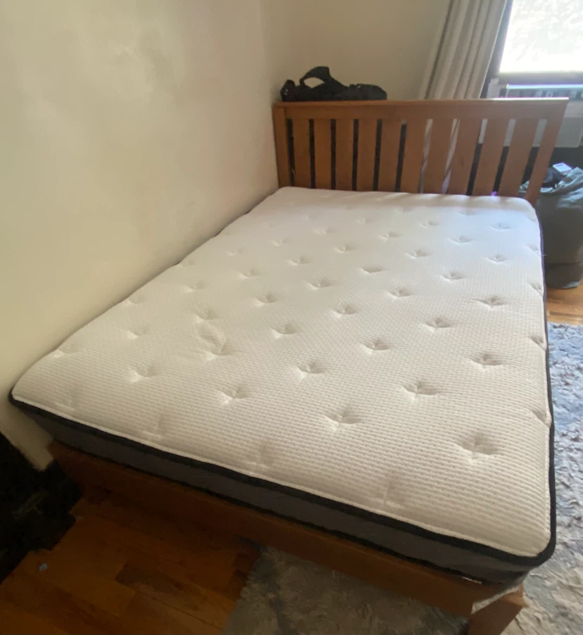Full-Size Mattress & Solid Wood Bed Frame - photo 5