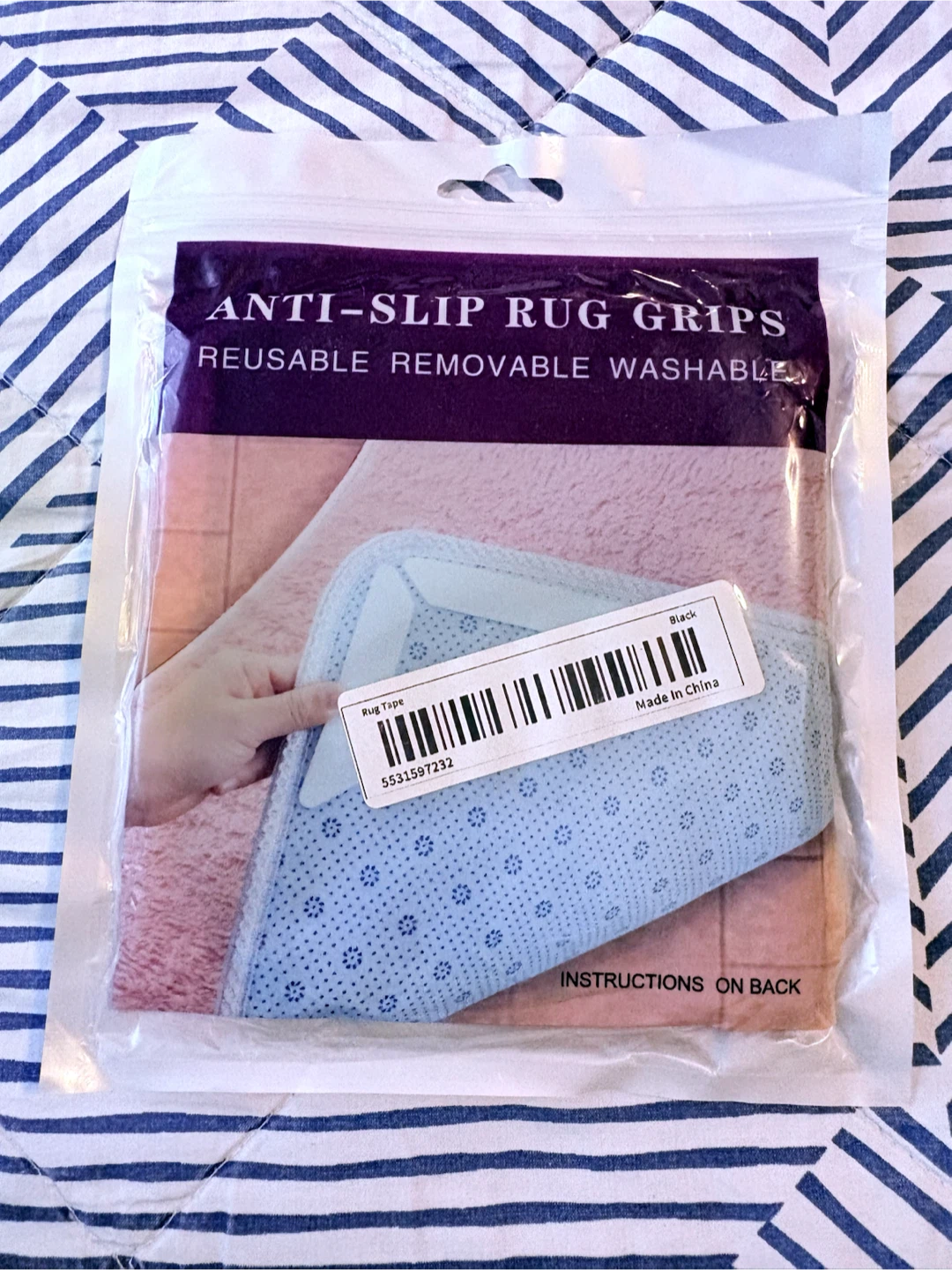 Anti-Slip Rug Grips - Reusable, Removable, Washable