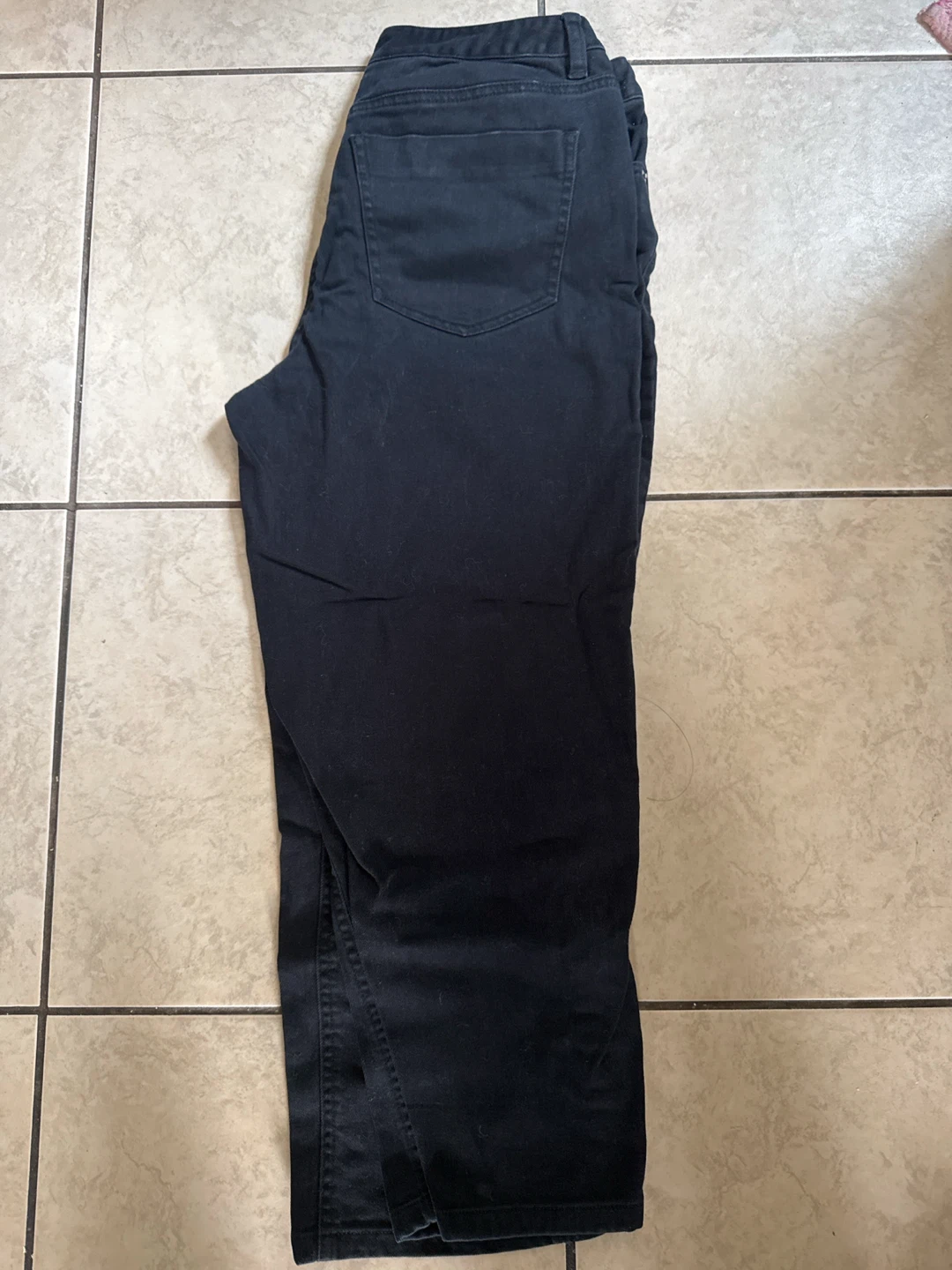 Black Button Hem Pants - photo 3