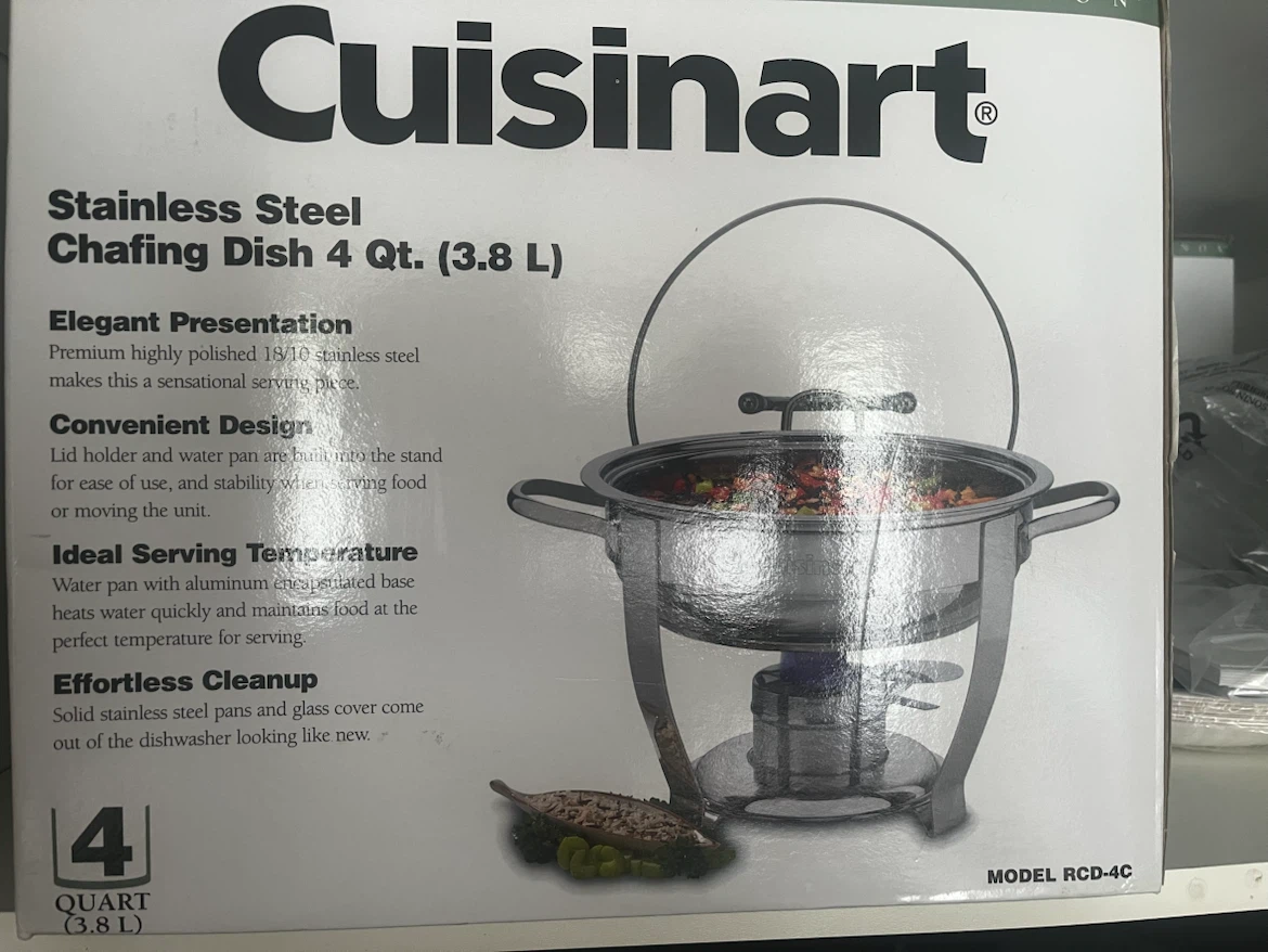 QTY 3 - Cuisinart Stainless Steel Chafing Dish 4 Qt.