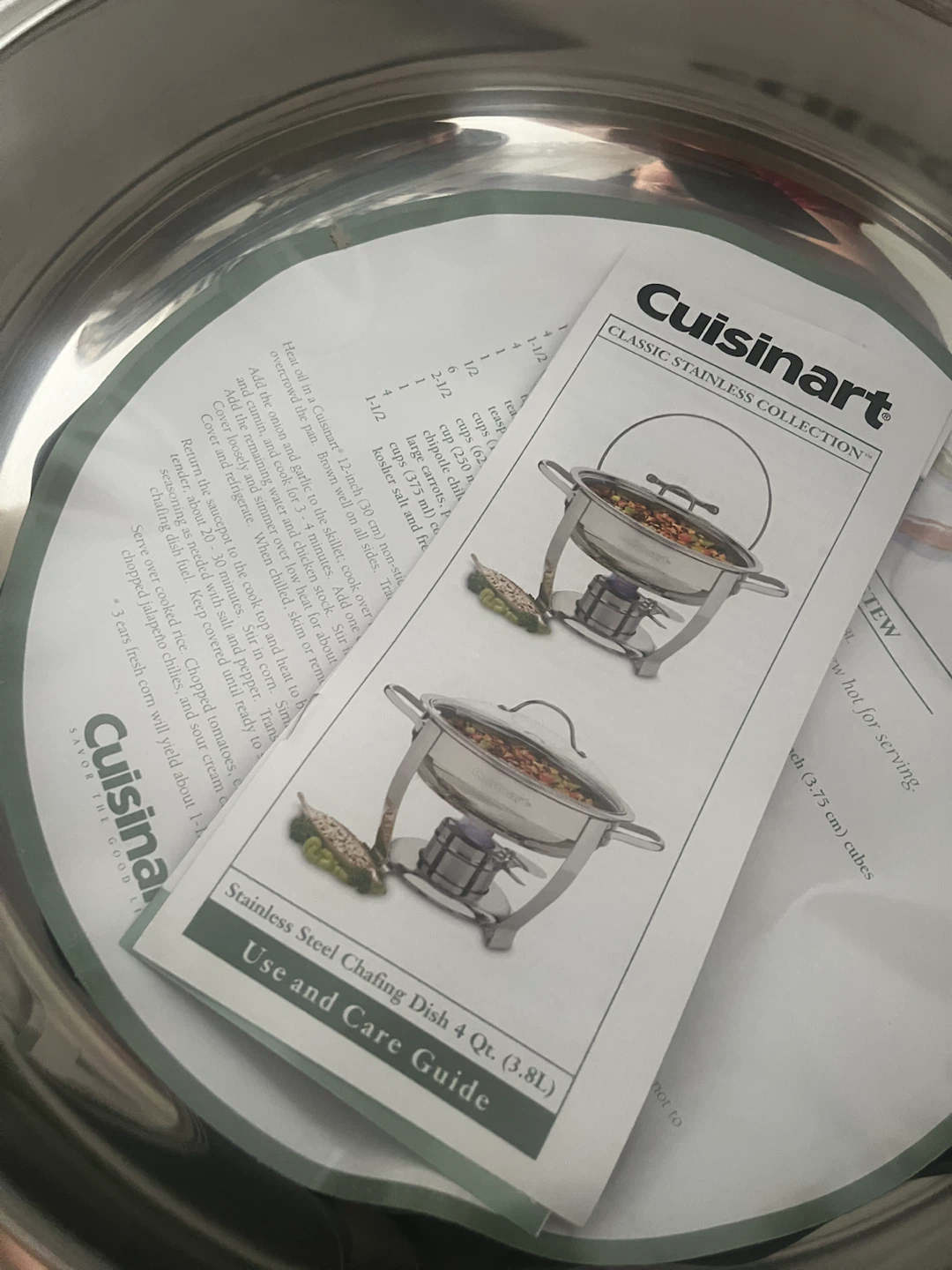 QTY 3 - Cuisinart Stainless Steel Chafing Dish 4 Qt. - photo 2