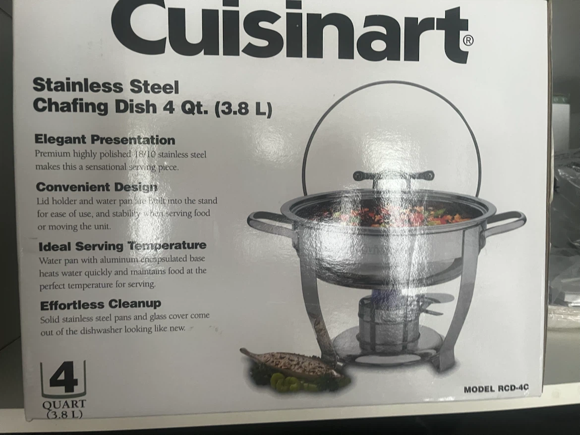 QTY 3 - Cuisinart Stainless Steel Chafing Dish 4 Qt. - photo 4