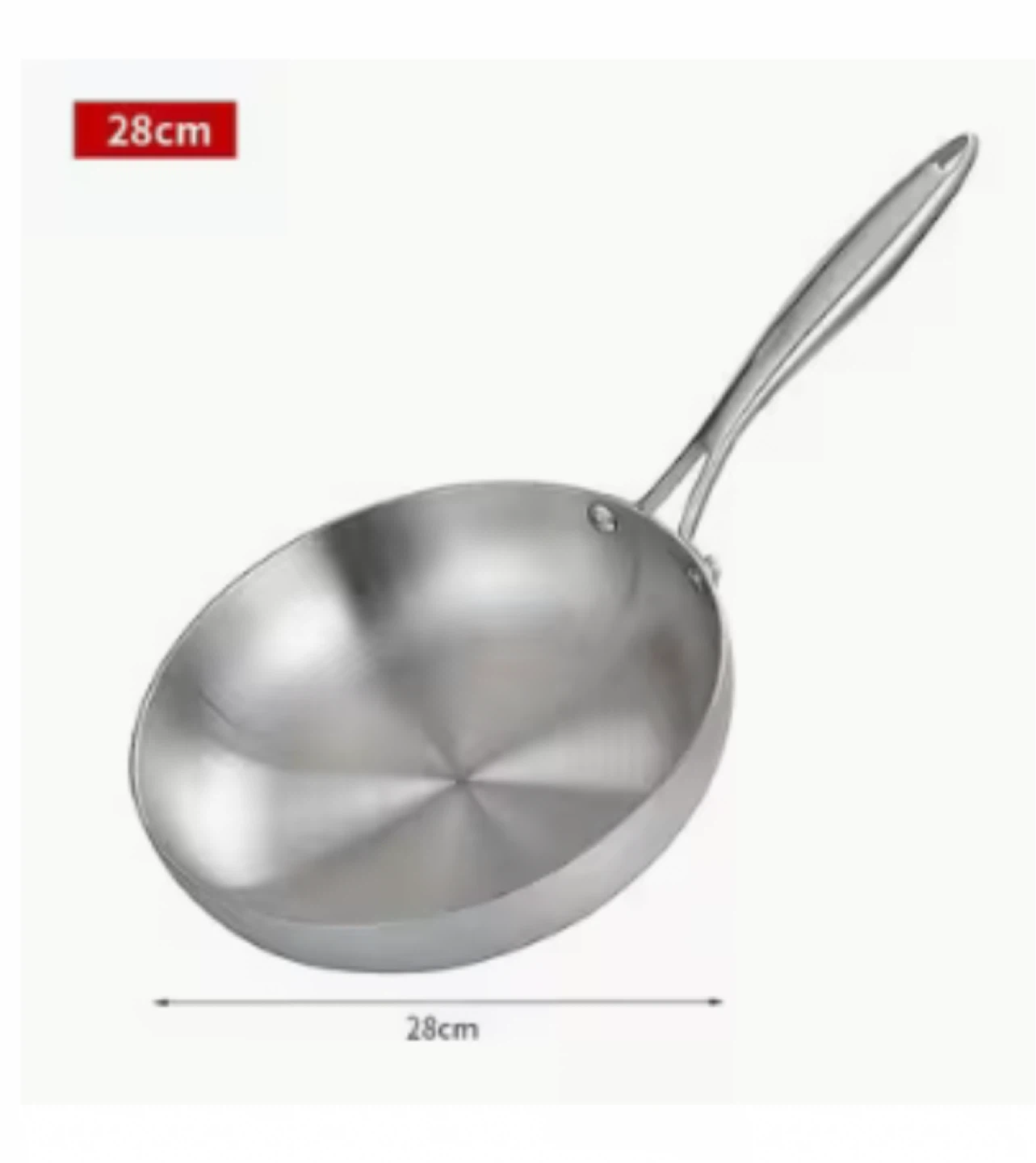 Stainless Steel Frying Pan - 11.81 inch - photo 2