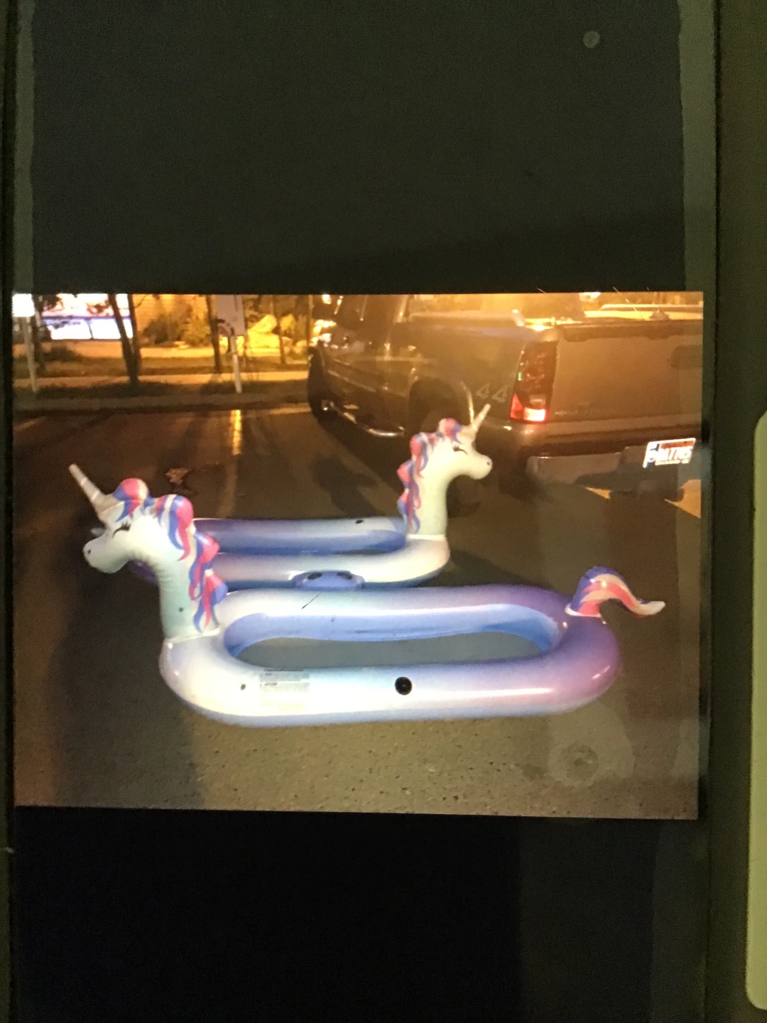 A great inflatable unicorn for fun at the beach