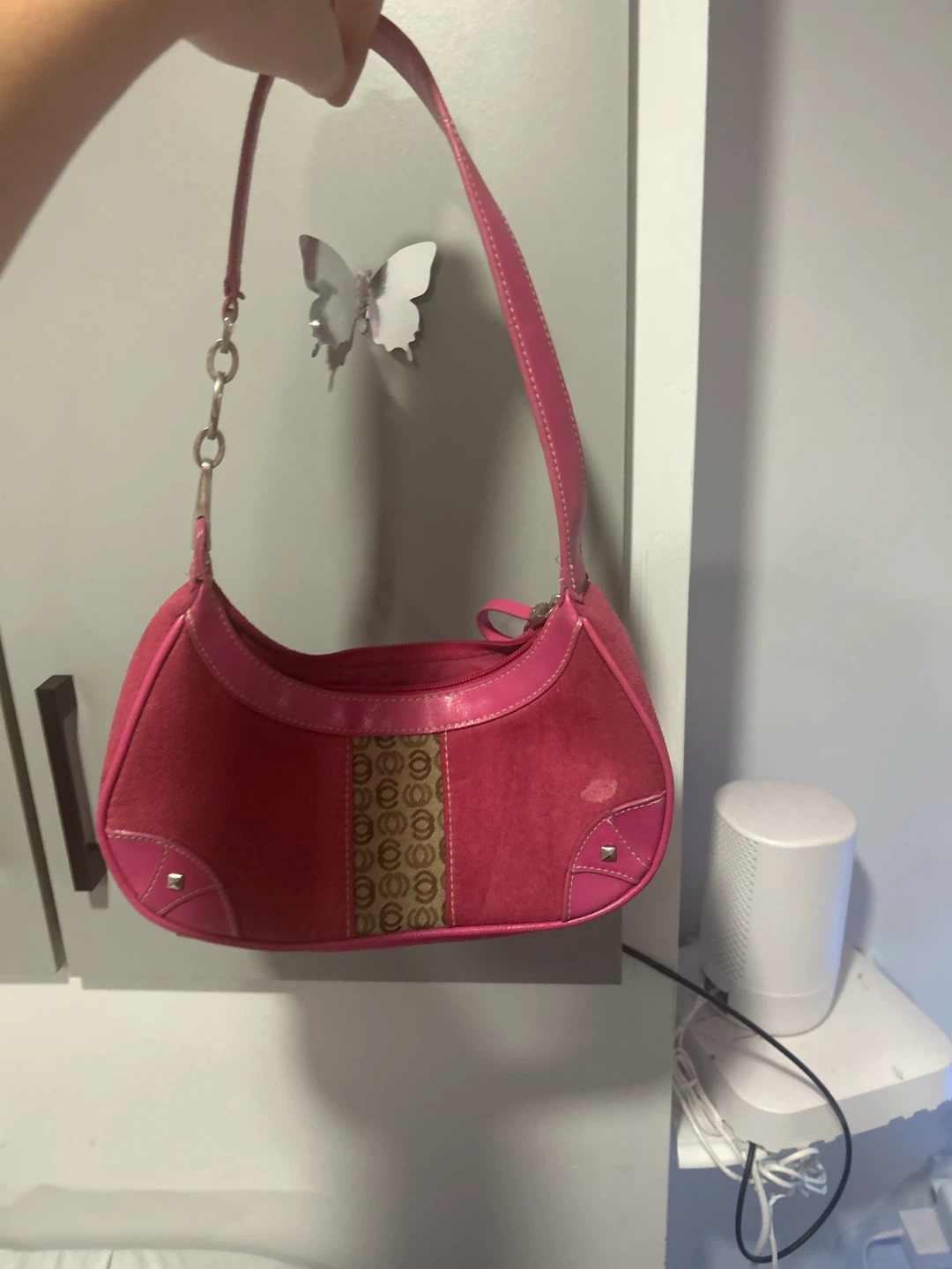 Pink Suede Shoulder Bag - photo 2