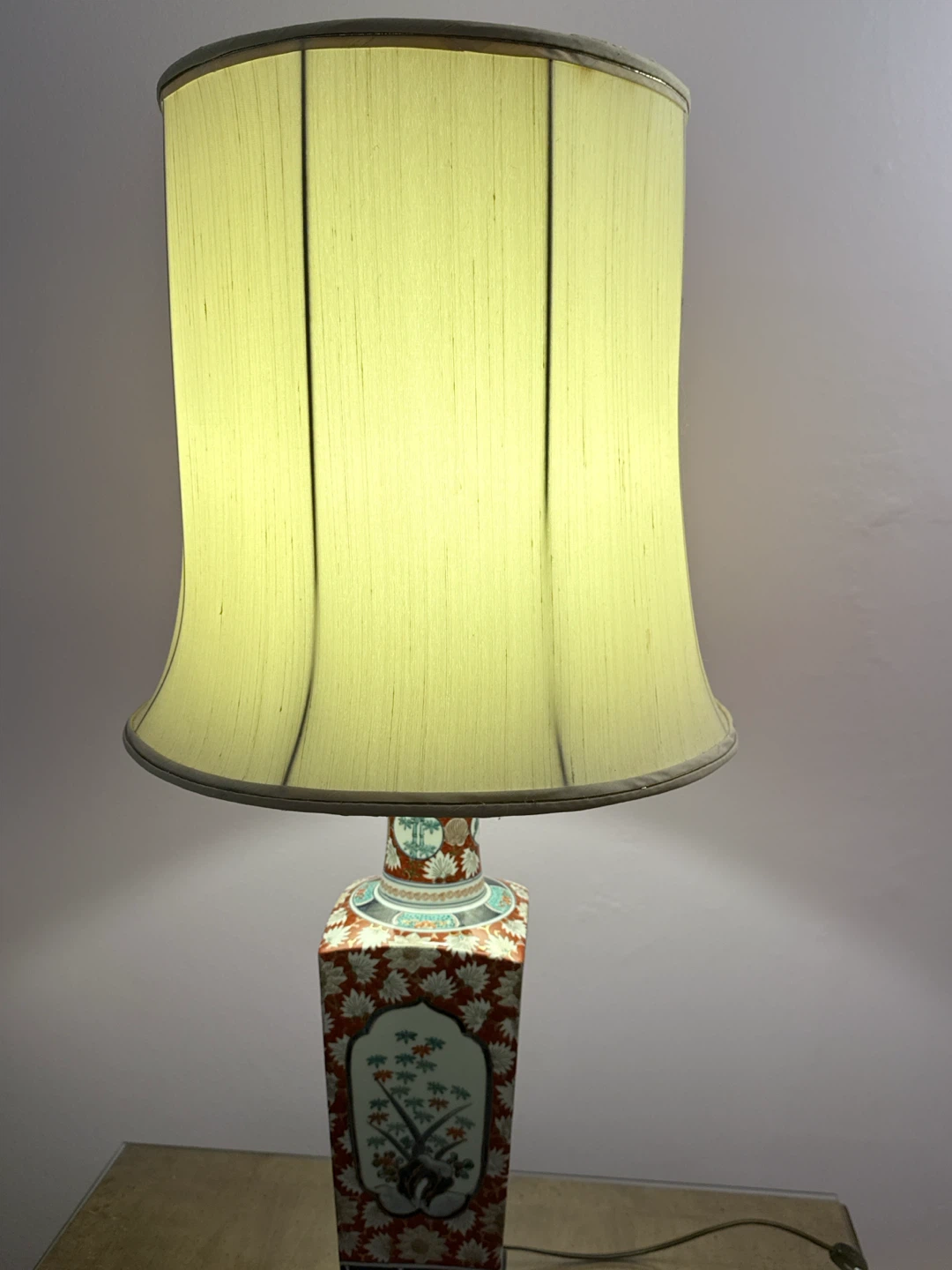Decorative Ceramic Table Lamp with Floral Design - photo 2