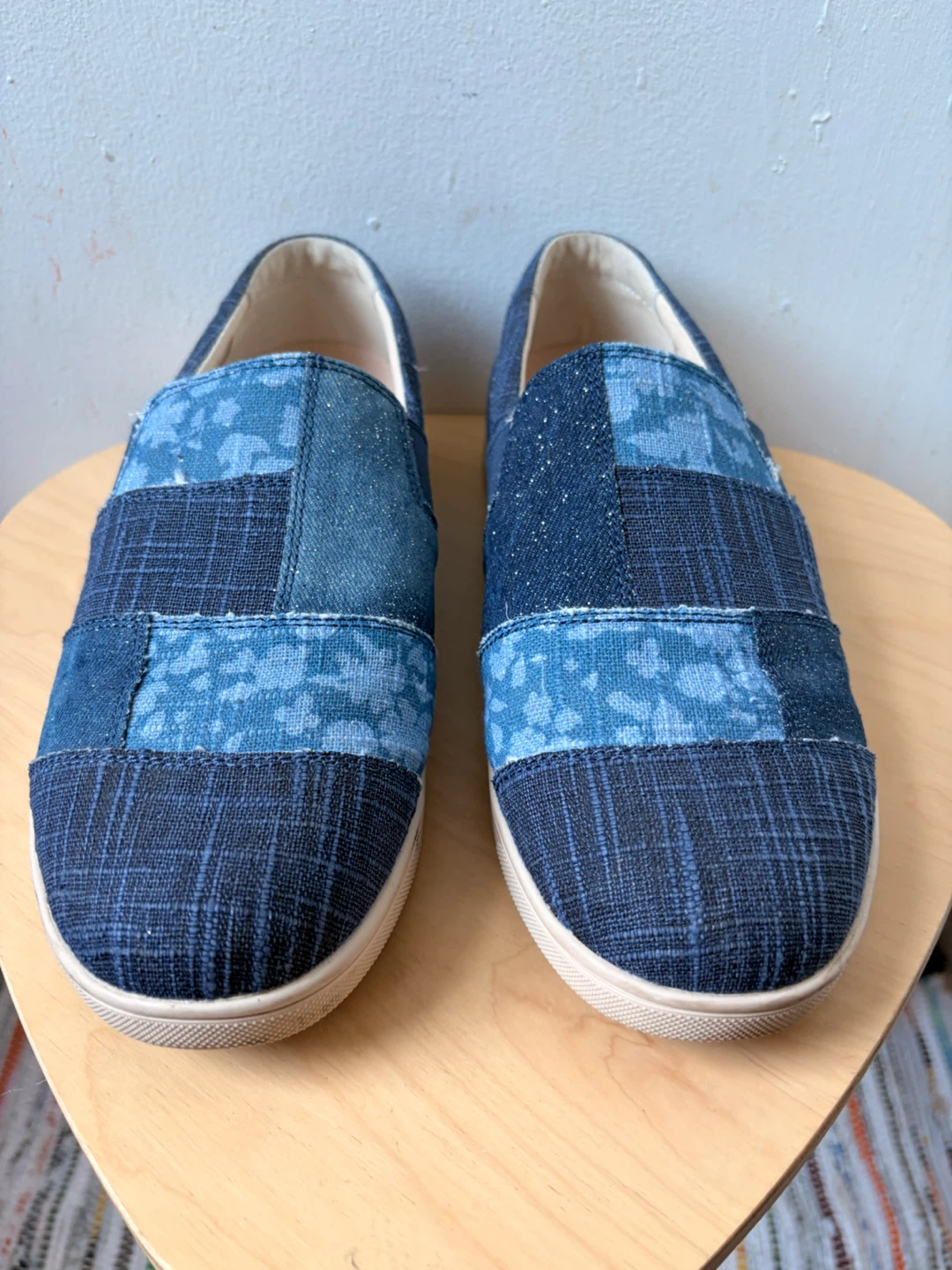Revitalign Women 10D Orthopedic Patchwork Denim Slip On Shoes