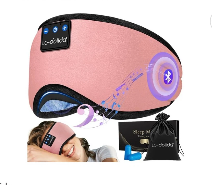 LC-dolida Sleep Headphones Bluetooth Eye Mask