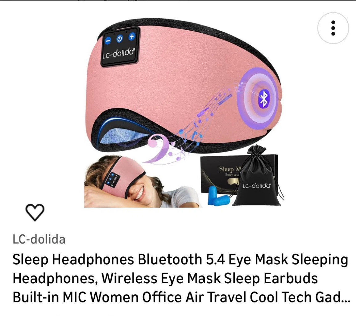 LC-dolida Sleep Headphones Bluetooth Eye Mask - photo 2
