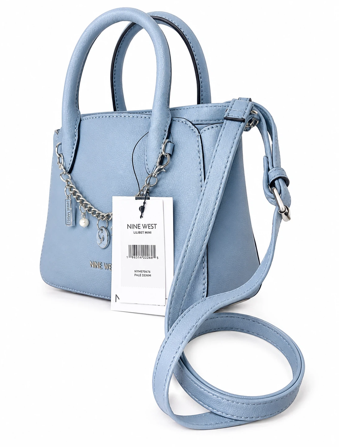 Nine West Lilibet Mini Pale Denim Satchel