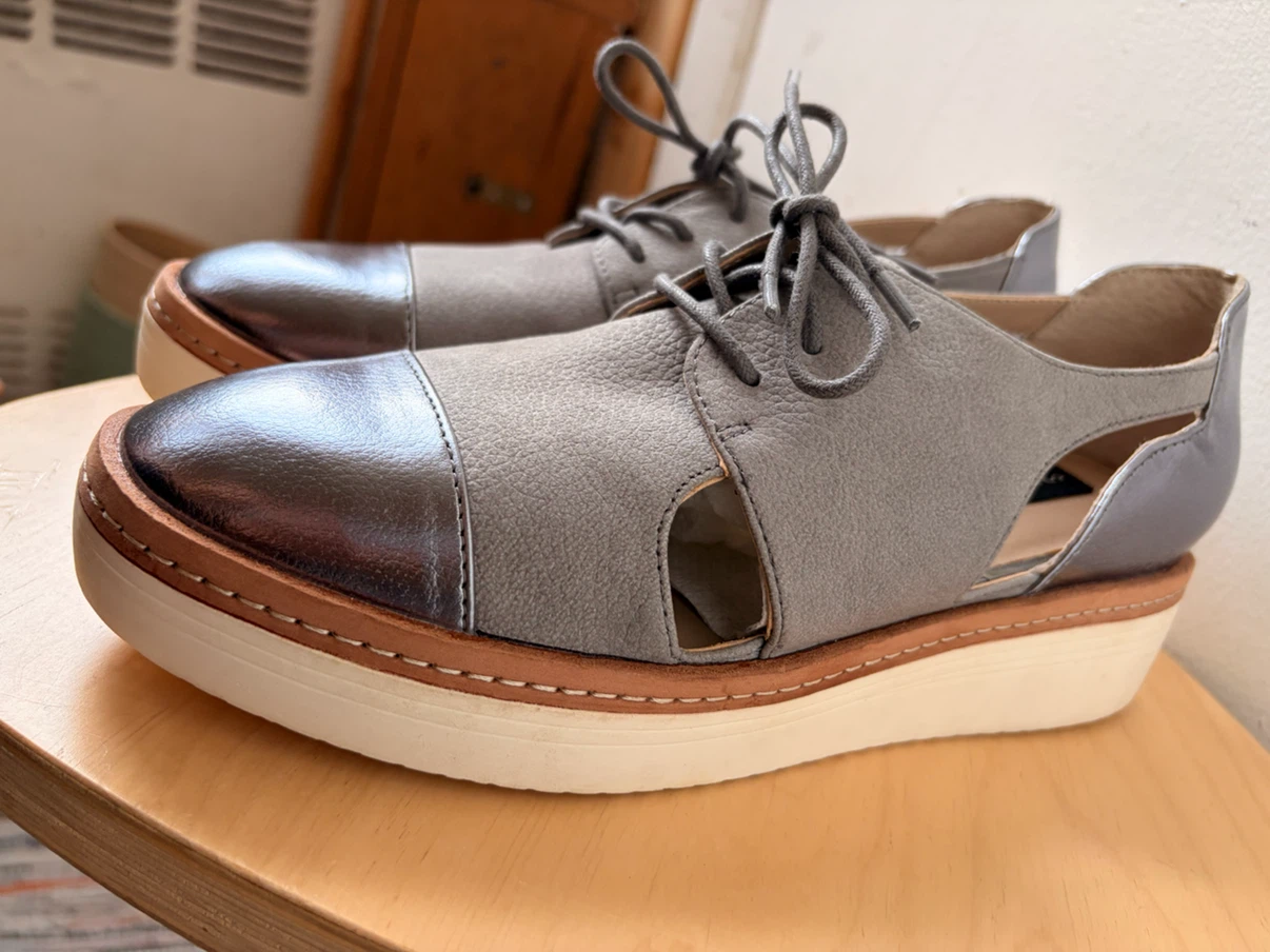 Steve Madden Womans Gray Pippar Cutout Oxfords size 8.5 - photo 2