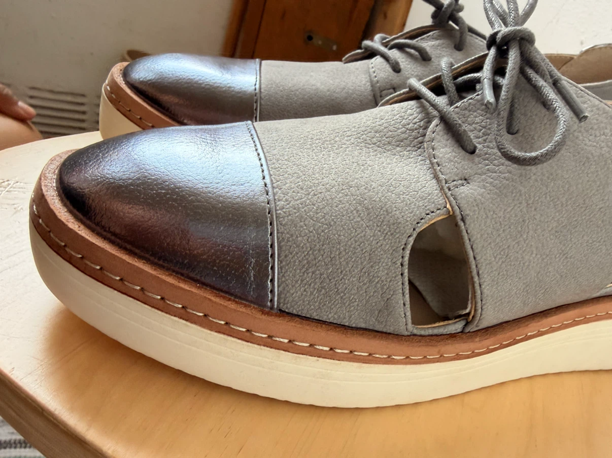 Steve Madden Womans Gray Pippar Cutout Oxfords size 8.5 - photo 4
