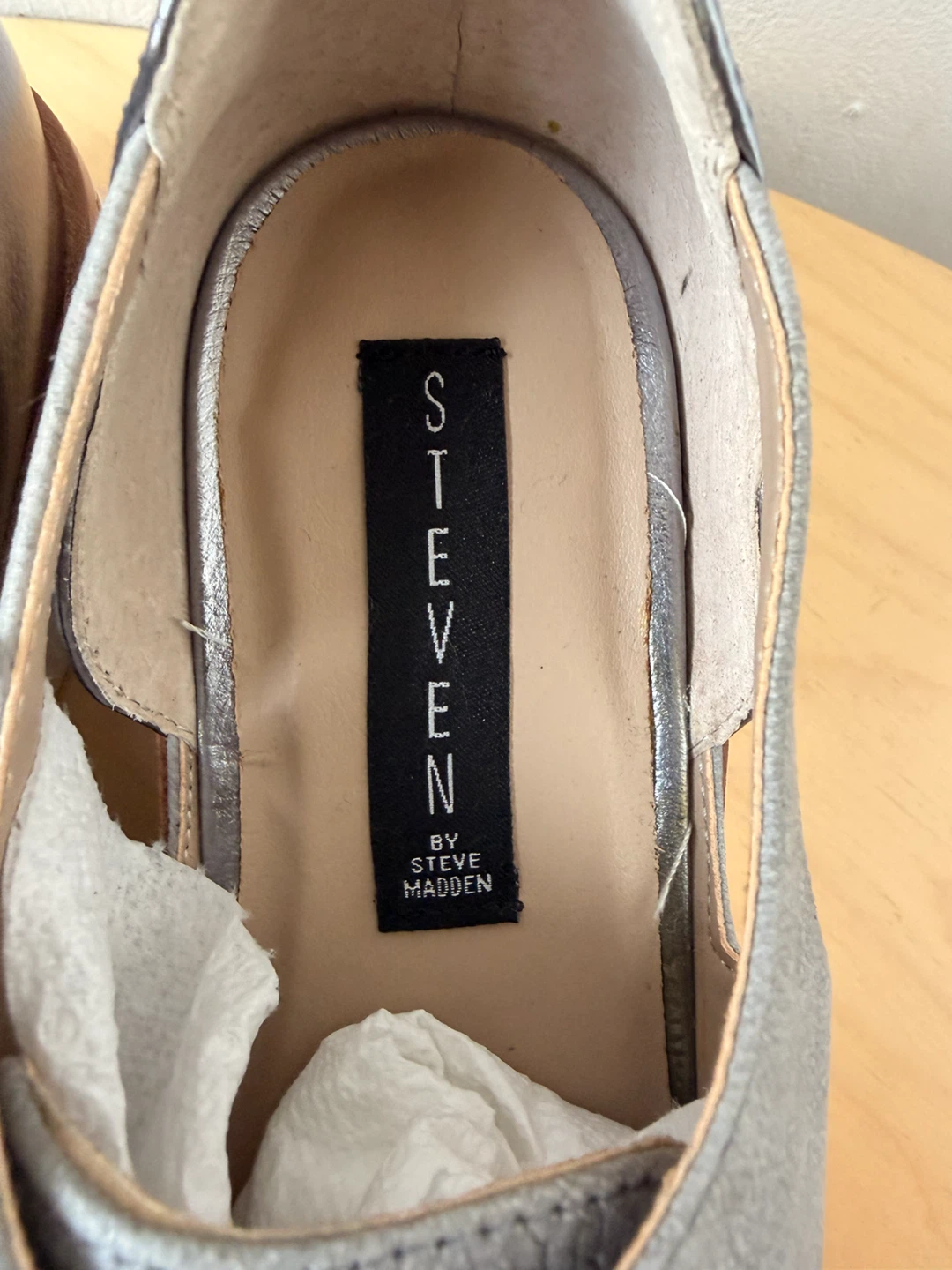 Steve Madden Womans Gray Pippar Cutout Oxfords size 8.5 - photo 5