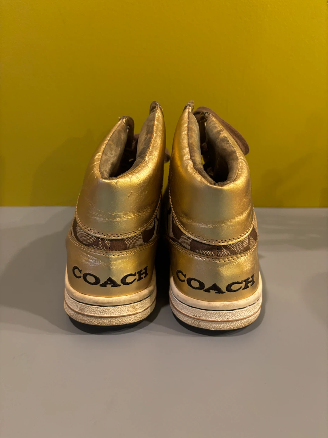 Coach High Top Sneakers - Gold Signature - photo 3