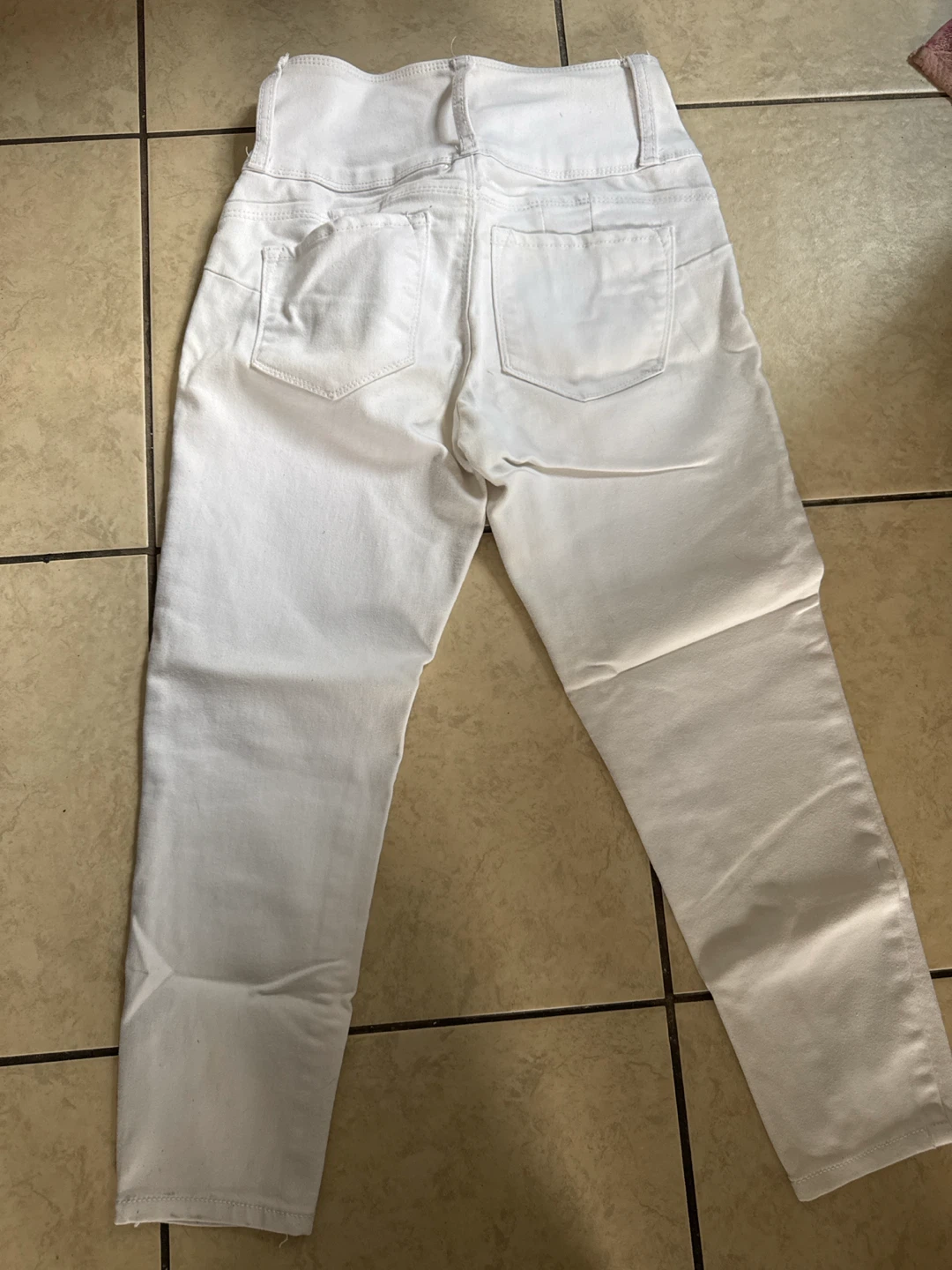 White High-Waisted Jeans - photo 2