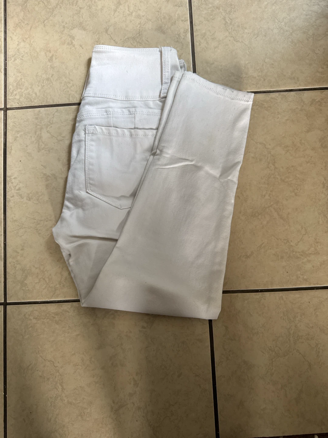 White High-Waisted Jeans - photo 3