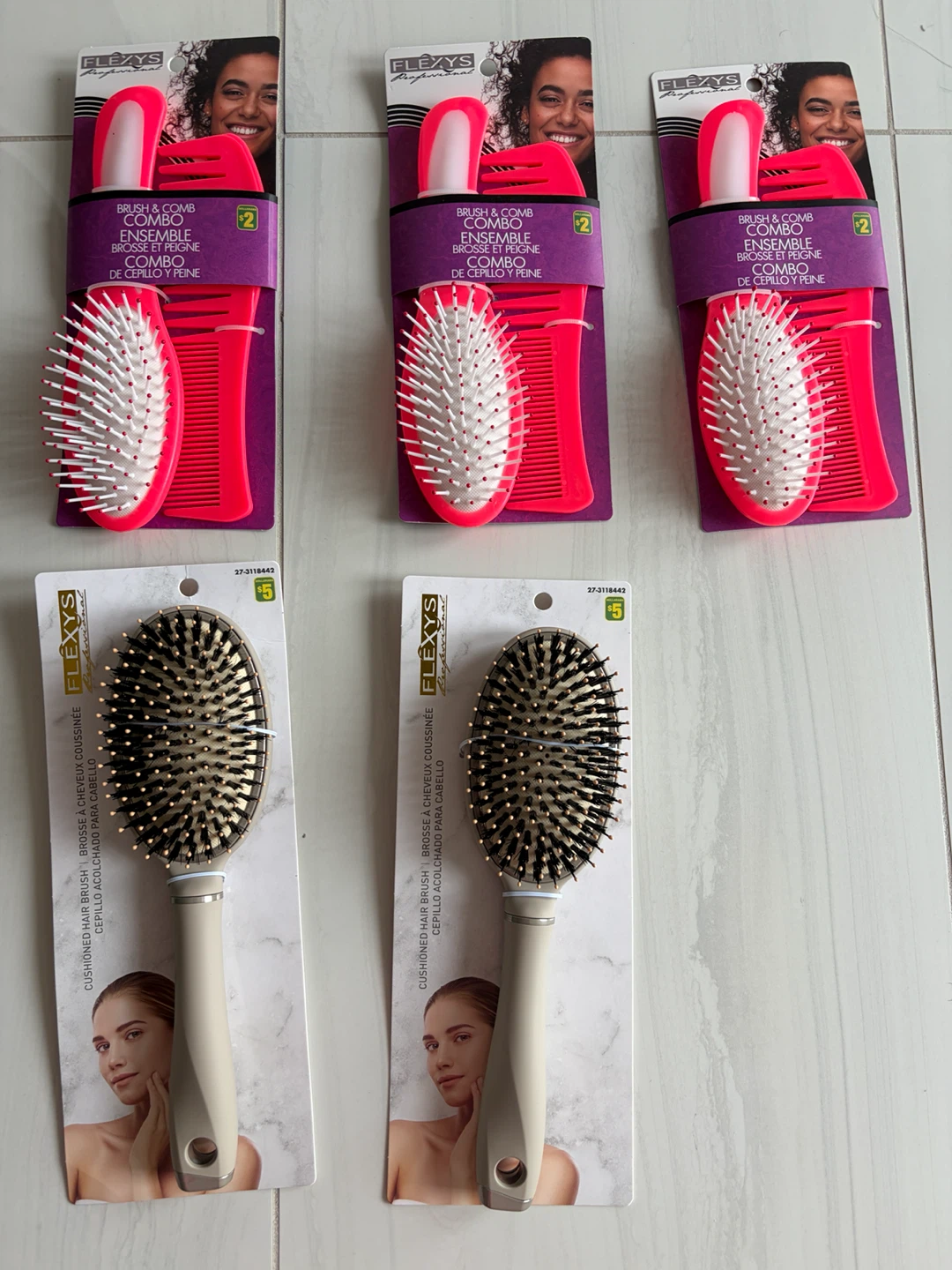 FLEXYS Brush & Comb Combo (Set of 3)