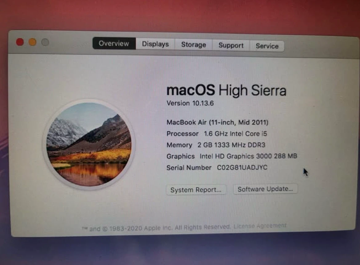 Apple MacBook Air 11-inch (Mid 2011) Laptop - photo 2