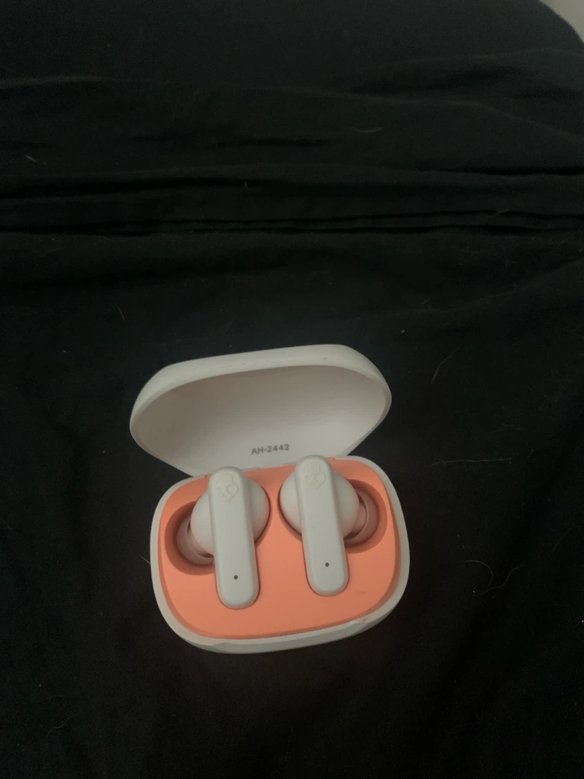 Skullcandy Smokin wireless earbuds in the Bone / Orange Glow - photo 3