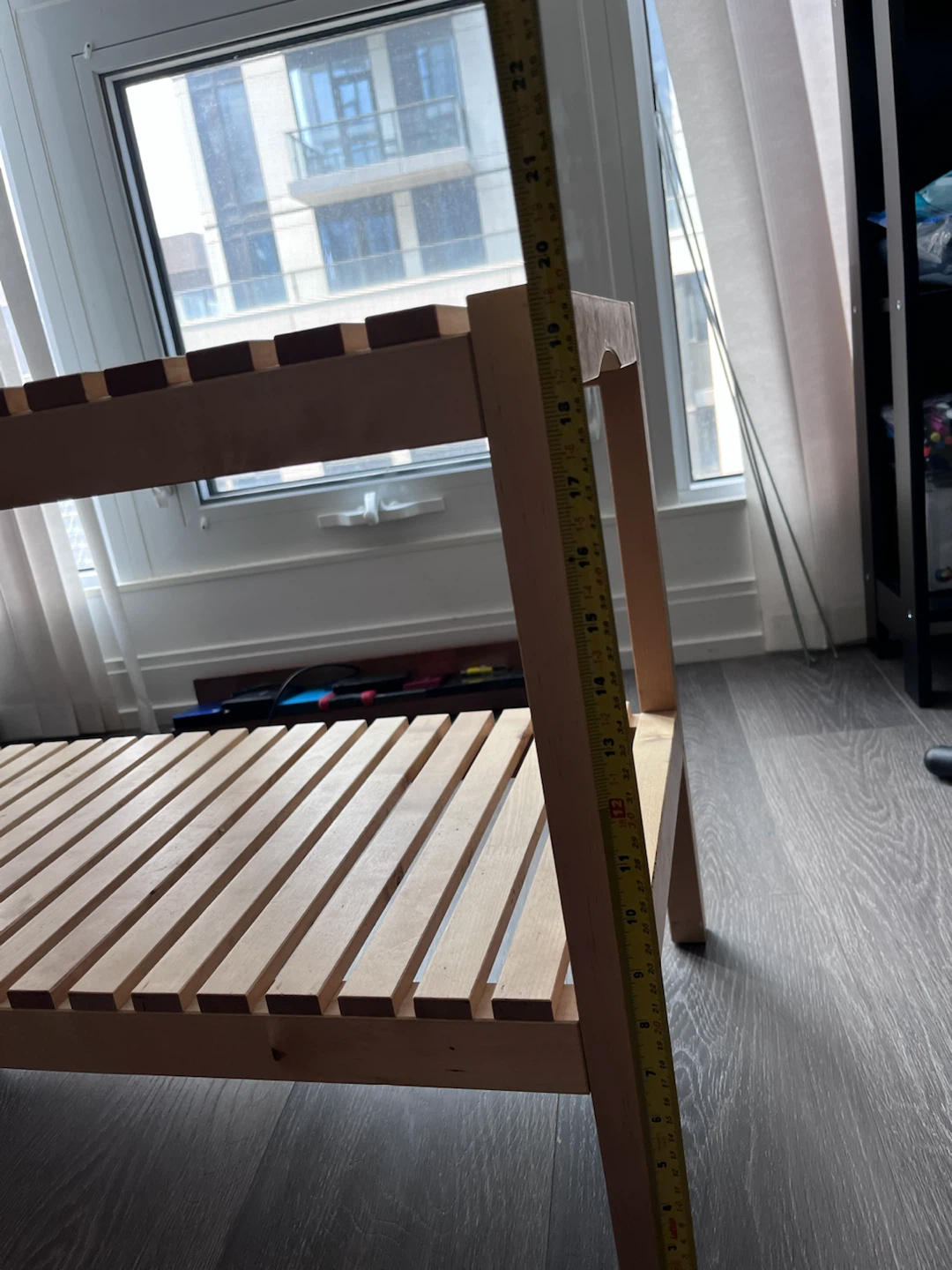 Wooden Two-Tier Shelf Unit - photo 5