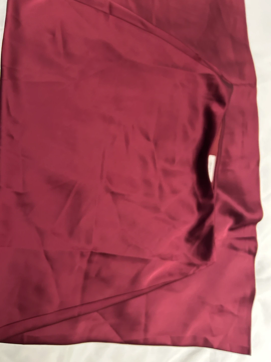 Favorite Daughter Burgundy Satin Skirt
