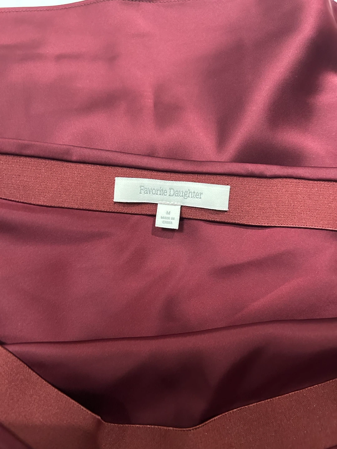 Favorite Daughter Burgundy Satin Skirt - photo 2