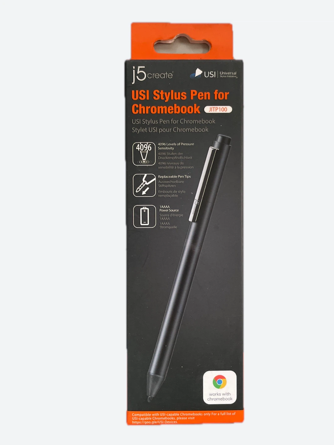 j5create USI Stylus Pen for Chromebook JITP100