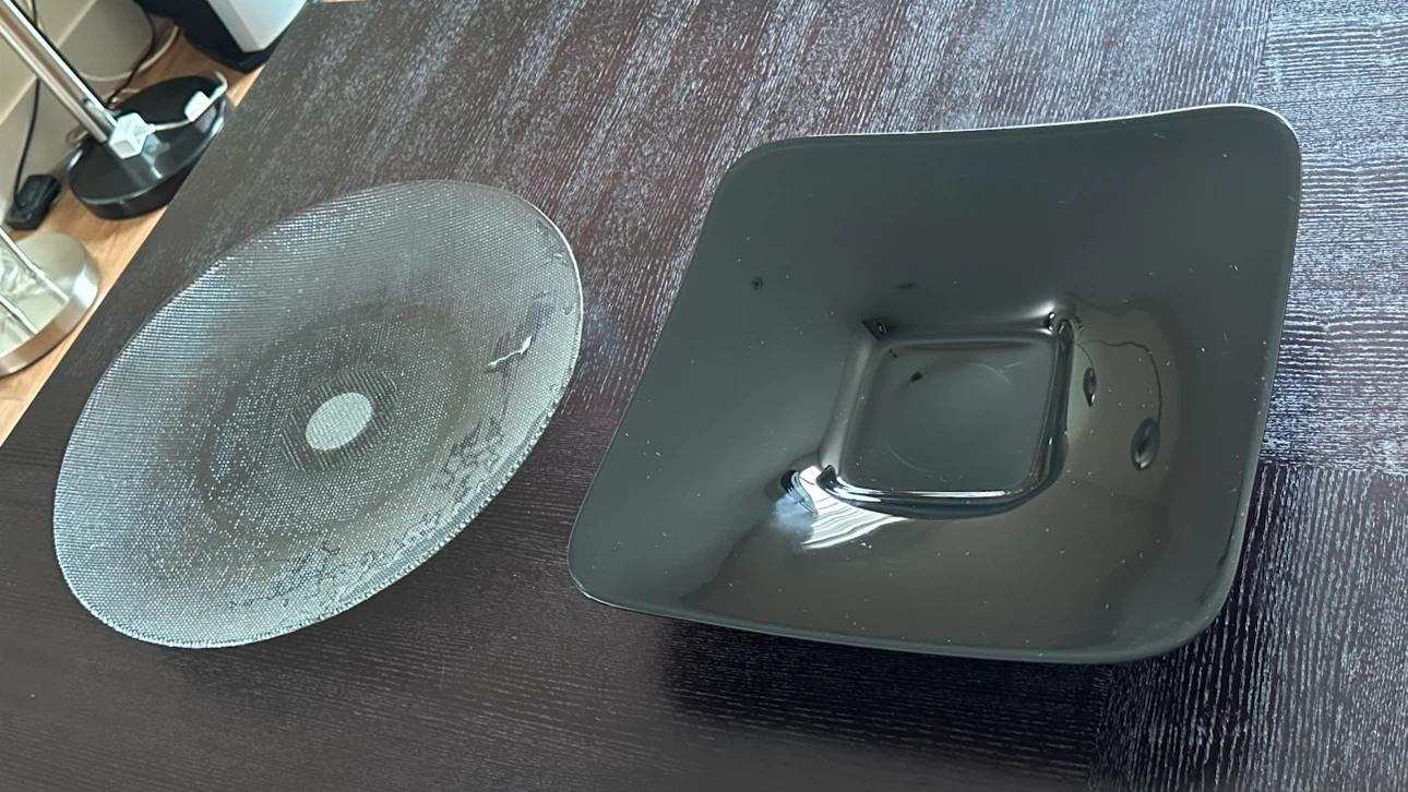Decorative Bowls - Glass and Black Square