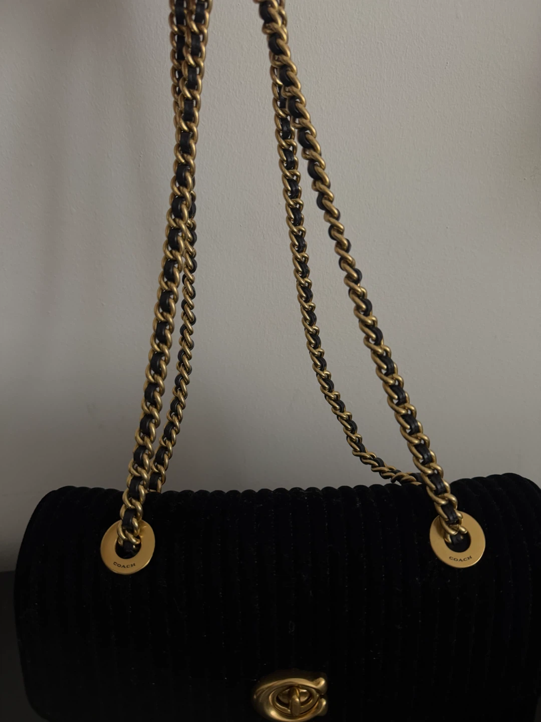 Coach Parker Black Velvet Shoulder Bag - photo 3
