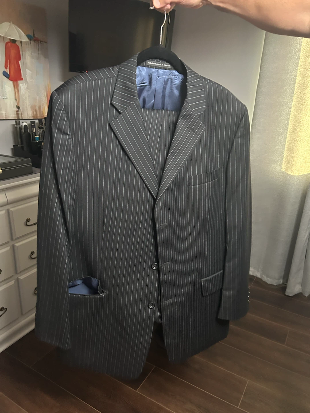 Sussman's of Arthur Pinstripe Wool Suit Jacket