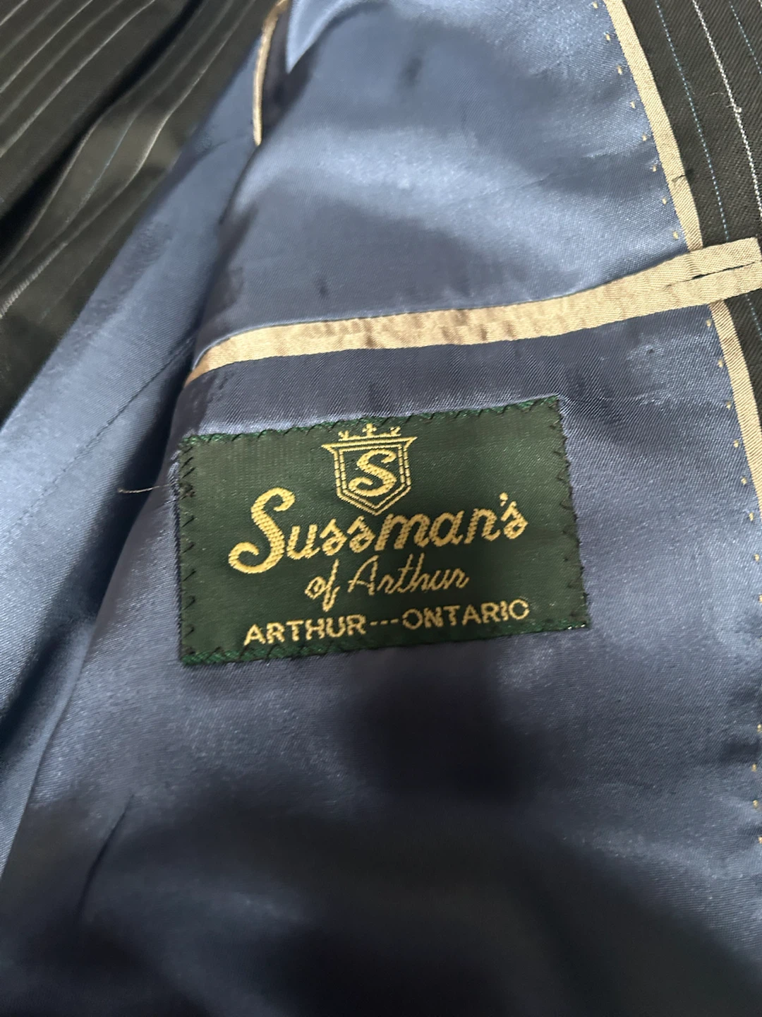 Sussman's of Arthur Pinstripe Wool Suit Jacket - photo 3