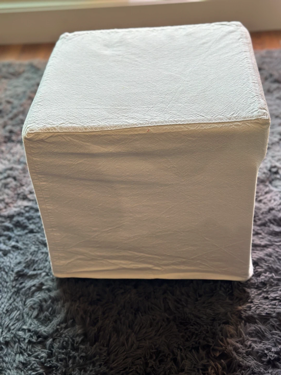 White Cube Ottoman Footrest