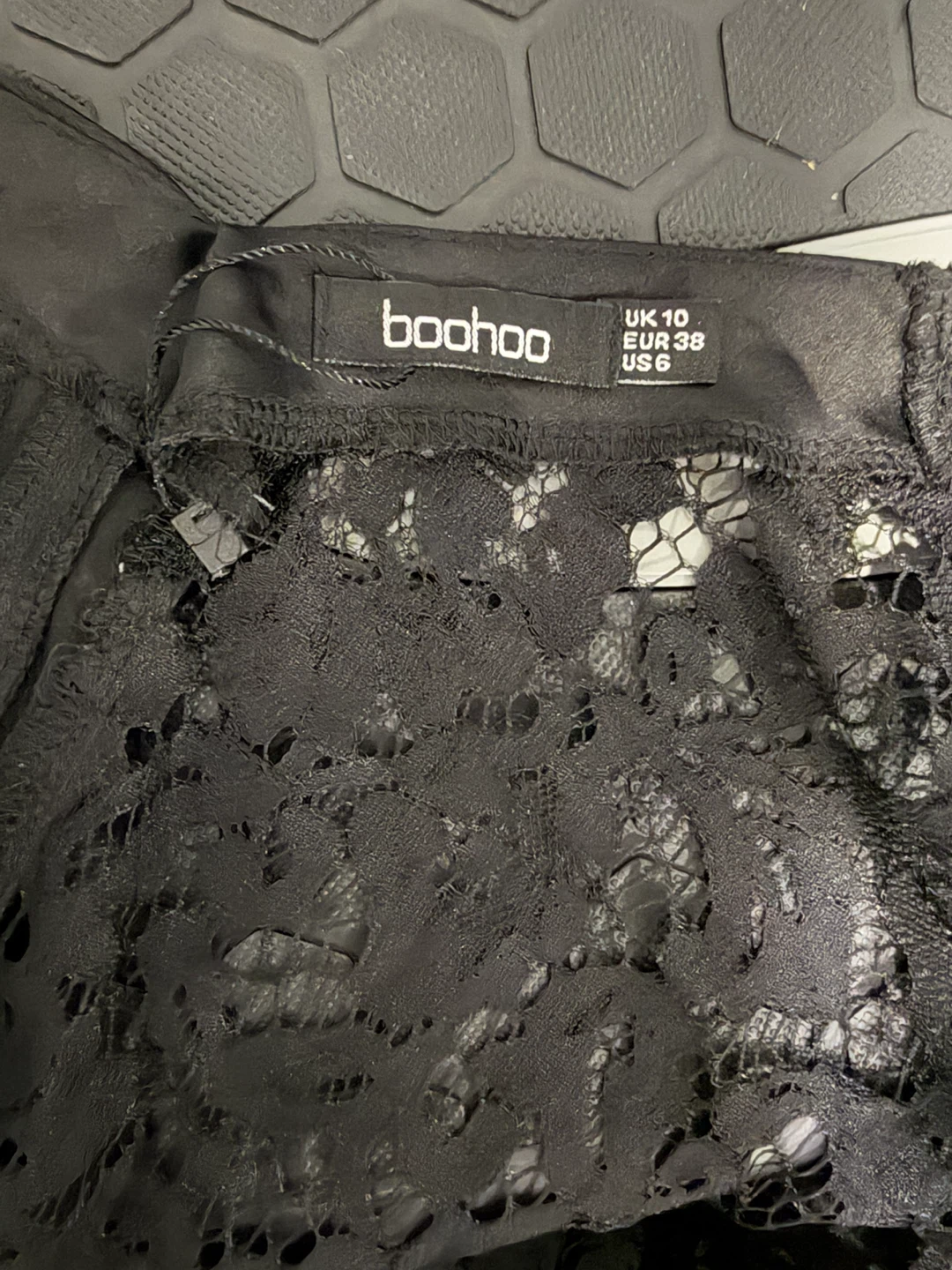 Boohoo Black Lace Kimono Robe Size UK 10 - photo 2
