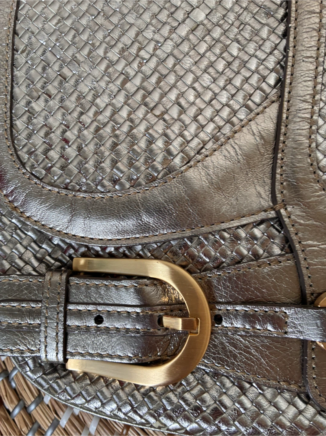 Authentic jimmy choo silver wooven - photo 5
