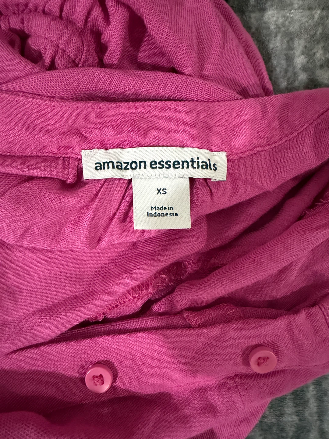 Amazon Essentials Pink V-Neck Drawstring Waist Dress XS - photo 2