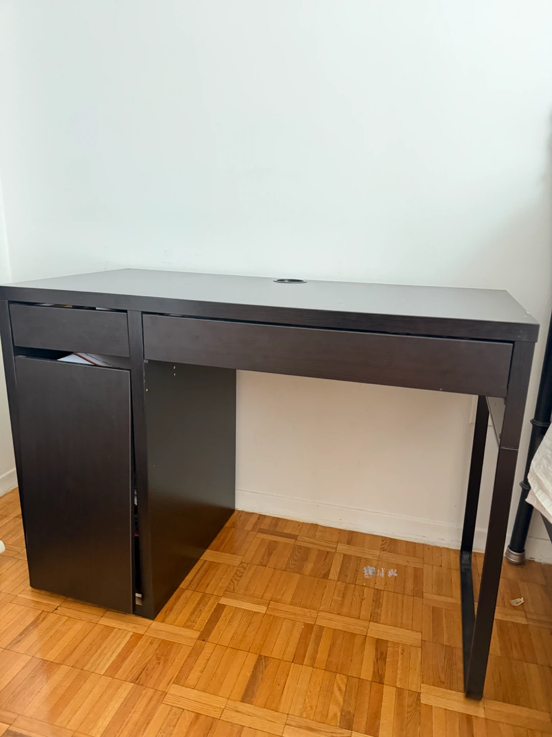 IKEA black Desk with Drawers MICKE