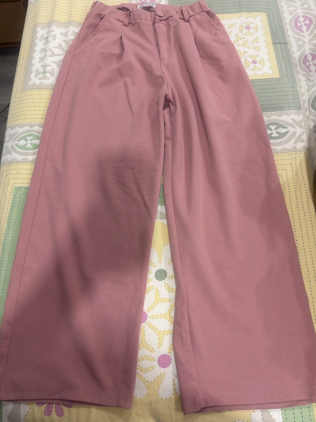 Pink Wide-Leg Trousers