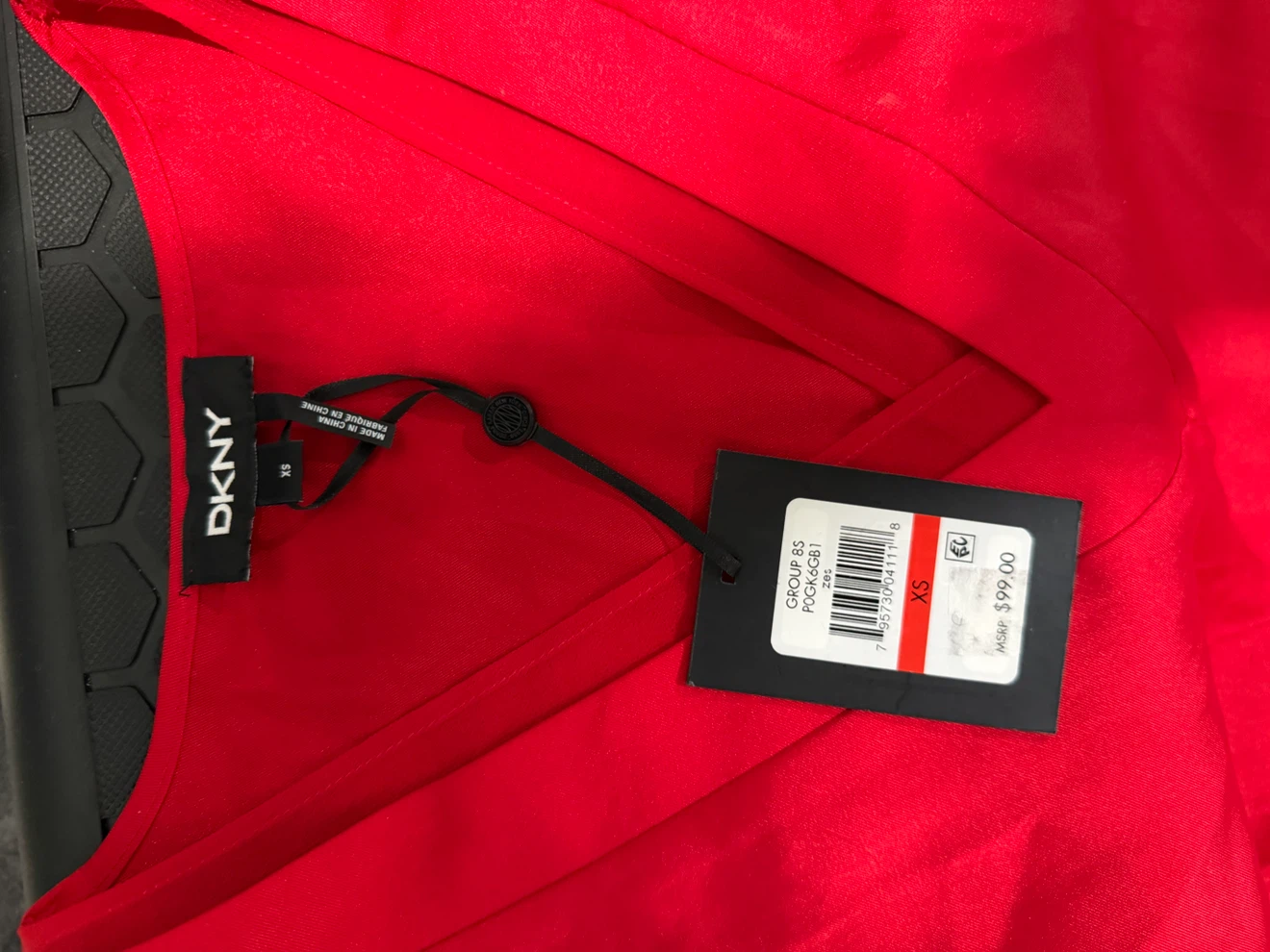 DKNY Red V-Neck Sheath Dress XS - photo 2