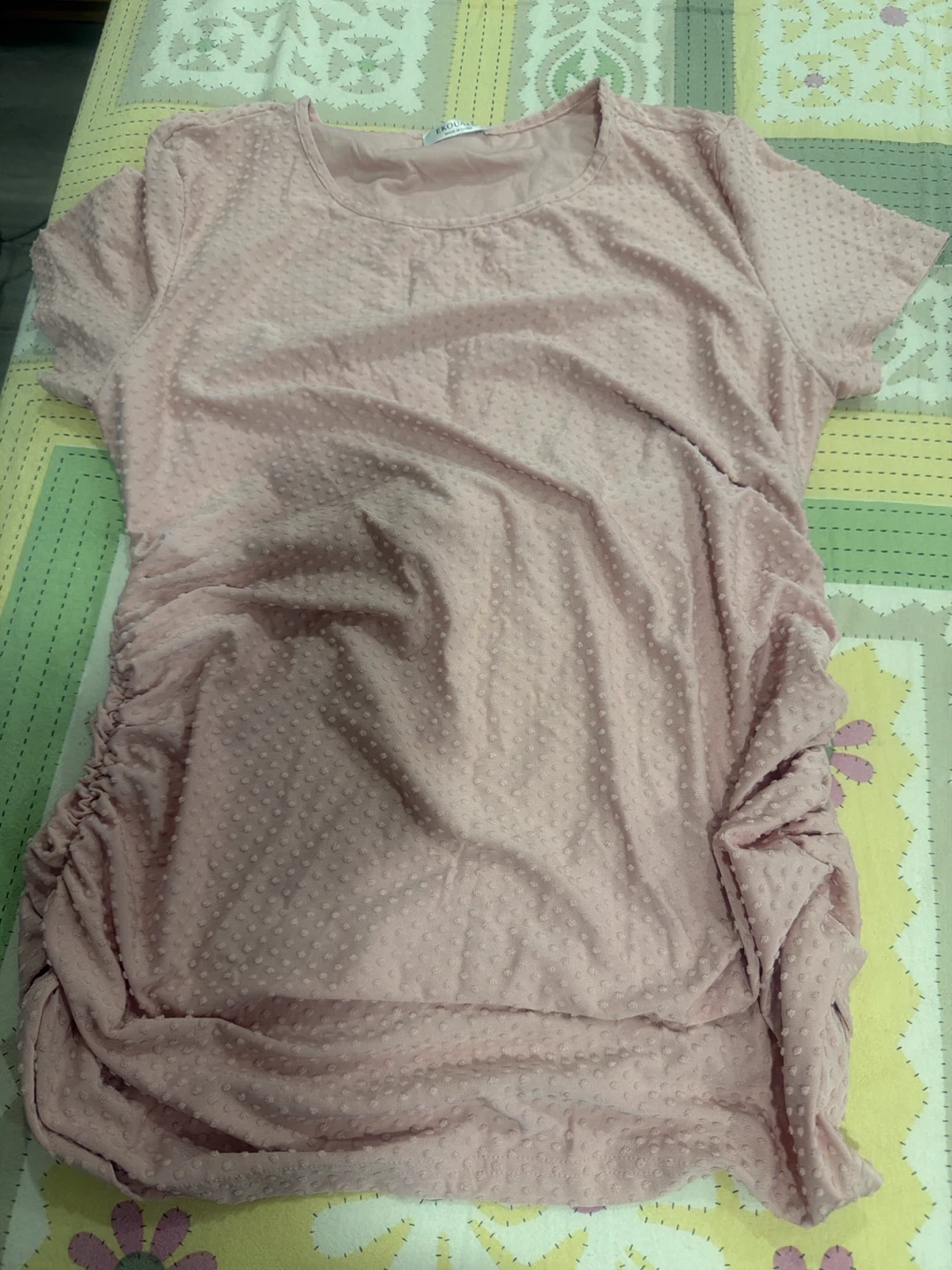 EKOUAER Pink Ruched T-Shirt - XL - photo 2
