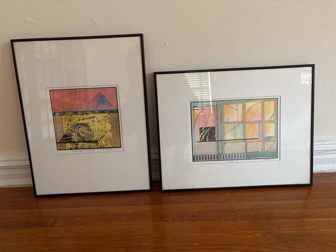S. Dichmann Framed Abstract Art Prints (Set of 2)