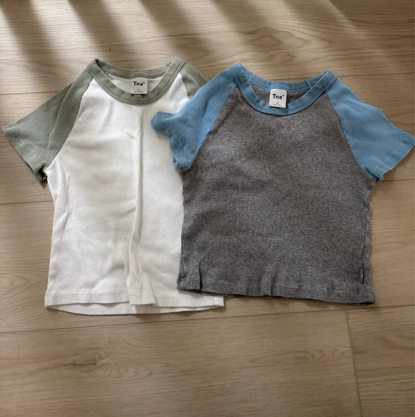 TNA Kids Ribbed Raglan T-shirts (Set of 2)