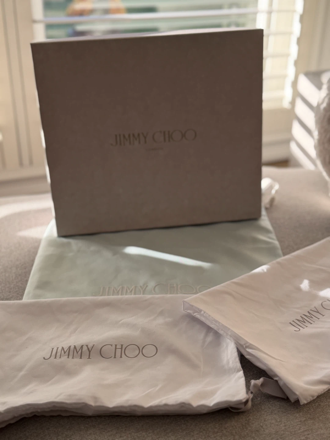 Jimmy Choo Cream Satin Platform Heels with Ankle Strap - photo 4