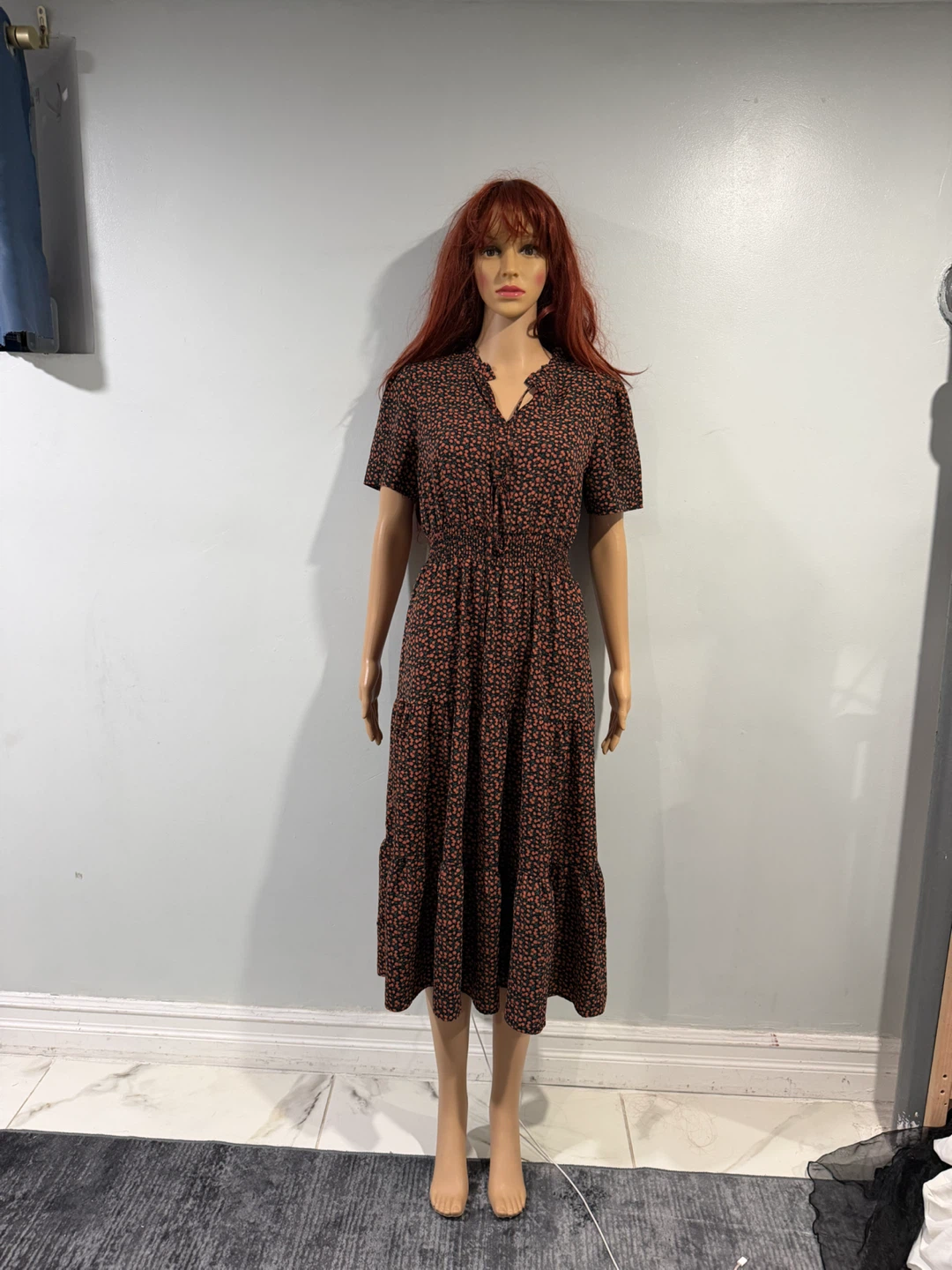 Women's Floral Print Midi Dress