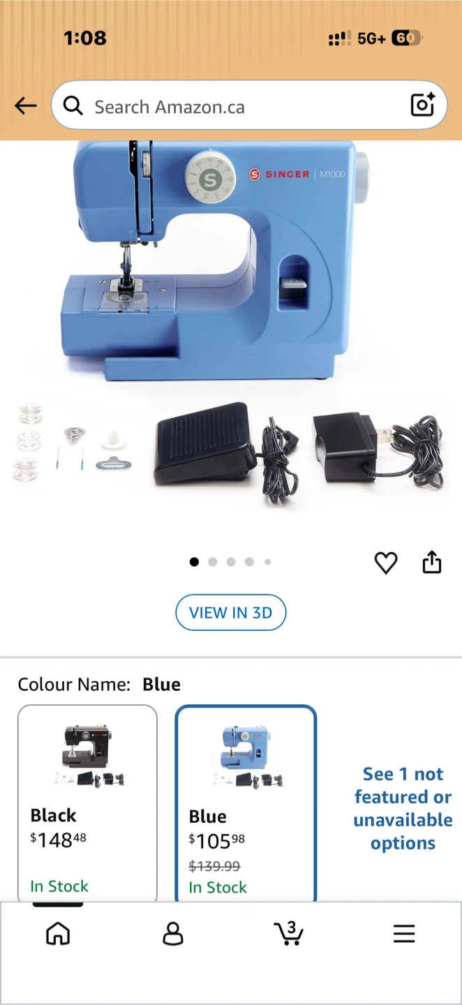Singer Mending M1000 Sewing Machine - Blue