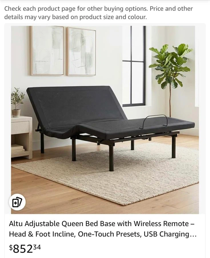 Sleep Well Electric Adjustable Bed Frame - Model QNR-A1-01M