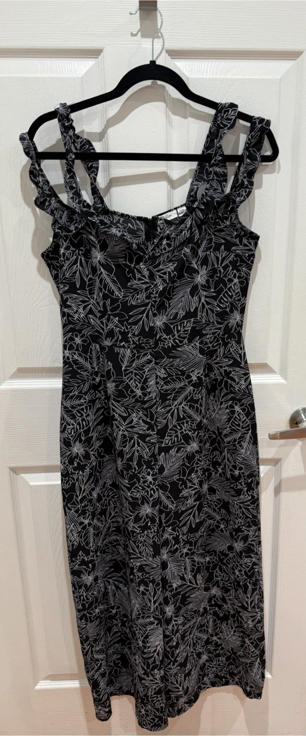 Black and White Floral romper