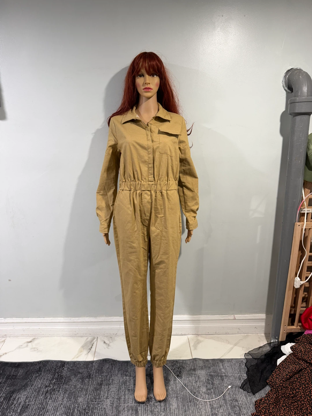 Fashion Nova Tan Jumpsuit - Size M